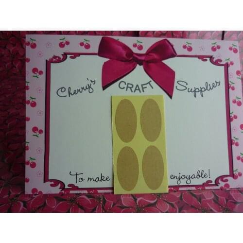 4x2cm Oval kraft Paper Sticker Labels