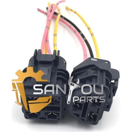 PC200-5 PC200-6 Step motor connector plug for Komatsu Excavator 3pin 4pin plug