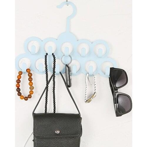 Loop Scarf Hanger Non Slip Multifunction Closet Organization Storage Holder for Scarf Mens Tie Womens Shawl 11 Loops TS2