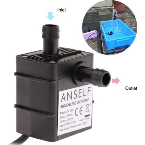 Mini USB DC 5V 220L/H Waterproof Submersible Brushless Water Circulating Pump Submersible Fountain Aquarium Circulating pump