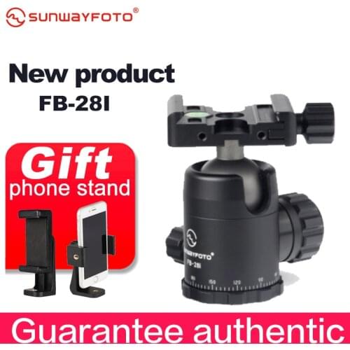 SUNWAYFOTO FB-28i Tripod Mini Ball Head for DSLR Camera Tripode Ballhead Professional Aluminum Monopod Panoramic Ball Head