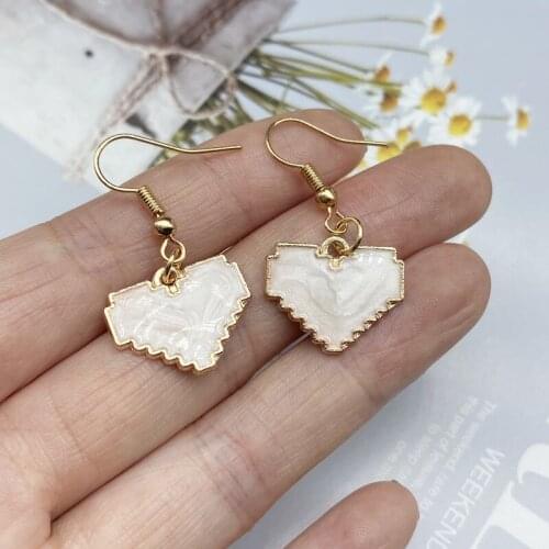 Cute Earrings For Girl Women Lovely Candy Color Drop Earrings White pink Blue Color Fashion Ear Jewelry Dropshipping Wholesale