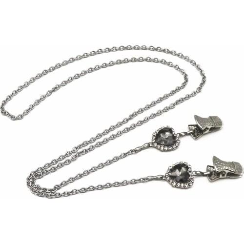 Rhinestone Heart Face Mask Lanyard Eyeglasses Chain Glasses Strap Holder Sunglasses Necklace