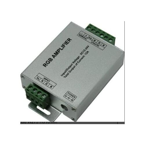 LN-ZJFJ-3CH-LV dc 12v 24v led rgb amplifer for 3528 5050 rgb led strip accept pwm rgb controller signal 3 channel 4a/channel