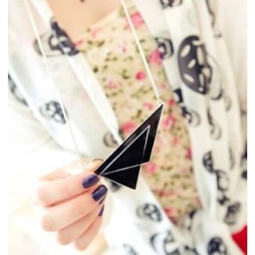 Jewellery accessories gift wholesale new arrival Fashion Necklace, Fashion vintage black triangle necklace for women