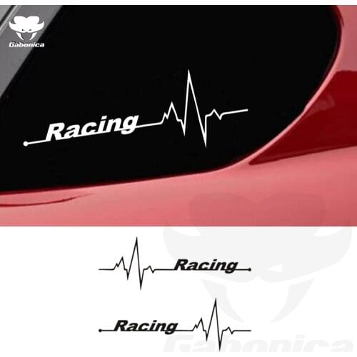 Funny Racing Heart Beat Car Stickers Automobiles Motorcycles Exterior Accessories Decals For Audi Bmw Jeep Ford VW Kia Mercedes