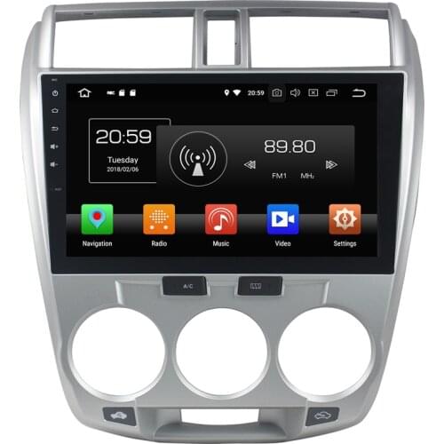 2 din 10.1" Android 9.0 Car No DVD Player GPS navigation Radio for Honda CITY 2006-2013 multimedia stereo auto Headunit DSP