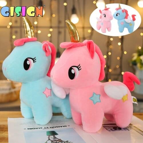 10 / 20cm Soft Single Beam Pendant Baby Toy Fake Unicorn Pillow Baby Cow Mat Flash Toy Birthday Present Girl And Child