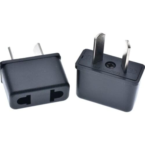 10 X AU 2 pin Max. 250V 6A Mini Plug Adapter convert EU 2 prong to US/Japan plug
