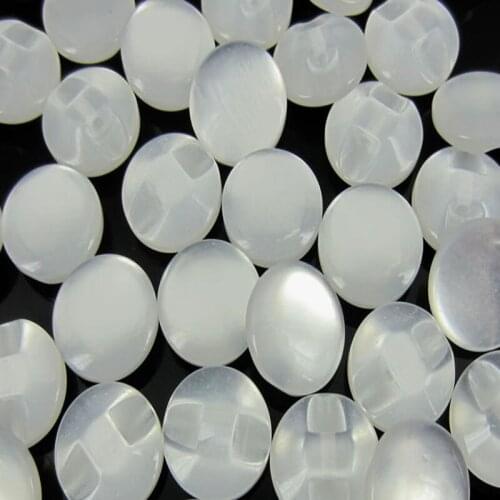 100Pcs 1/2" Shank Resin Buttons 12mm Clear Buttons For Garments Scrapbooking Crafts Sewing Accessories