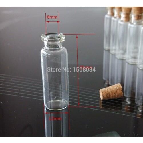 100pcs 2ml Portable Useful Small Glass Vials With Cork Tops Tiny Bottles Little Empty Jars Gift For Christmas
