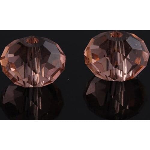 100PCS 8MM Austria Crystal Bead Rondelle Loose Faceted Glass Beads Spacers Beads for Bracelet Jewelry Making