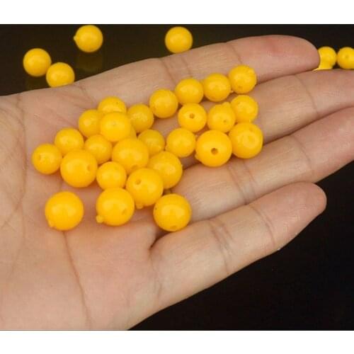 Yellow Fragrant Sweet Soft Bait Corn Smell Float Ball Fishing Lures 8mm/10mm/14mm Semi-Floating Artificial Lures Lot 20 Pieces