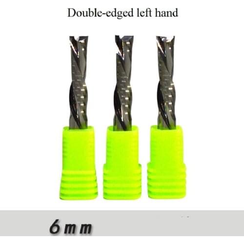 5-6mm double-edged left-handed alloy chamfering knife engraving machine CNC machine tool cutting tool spiral