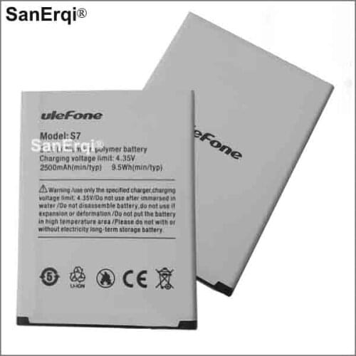 Battery For Ulefone S7 battery 2500mAh battery 5.0inch Long standby time Battery For ulefone