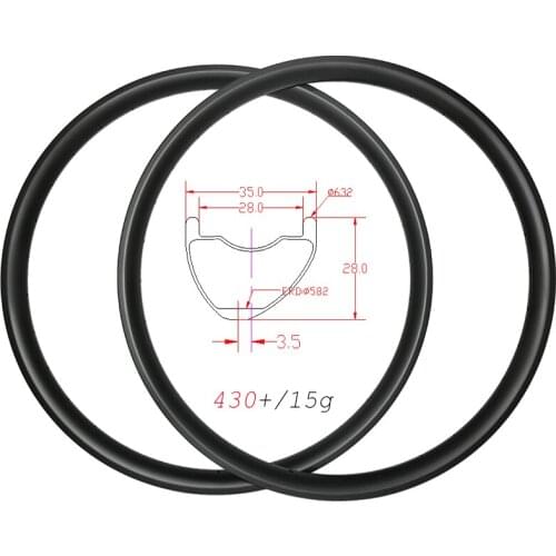 29er MTB XC Asymmetry clincher tubeless 35mm carbon rims disc 28mm deep 24H 28H 32H UD 3K 12K 29in cross country carbon wheels