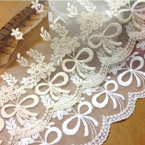 Free Shipping DIY Clothing Accessories Home Textile Lace Mesh Embroidery Cloth Width 14 cm