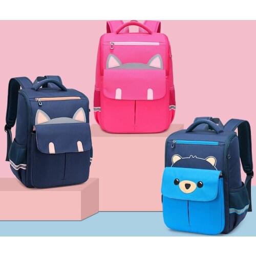 New Cute Unisex Backpack Children School Bags Boys And Girls Cartoon Shaped Oxford Cloth Zipper Schoolbag Baby Kids Bag