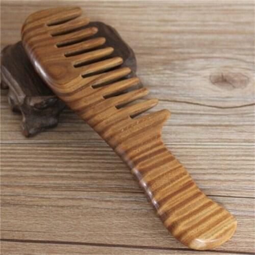 Fashion Handmade Wooden Sandalwood Hair Combs Head Massager Wide Tooth Comb for Hair Styling Tools 1PCS