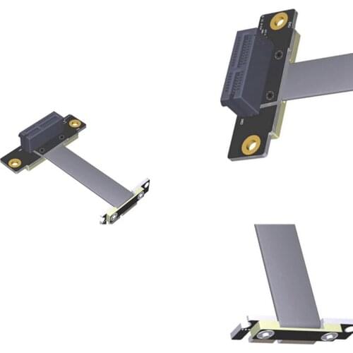 PCIE X1 Riser Cable Dual 90 Degree Right Angle PCIe 3.0 X1 to X1 Extension Cable 8Gbps PCI Express 1X Riser Card