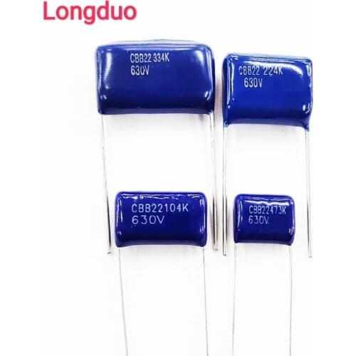 CBB Capacitors One Bag Have 630V 334 224 104 473 Metallized Polypropylene Film 50pcs of Each