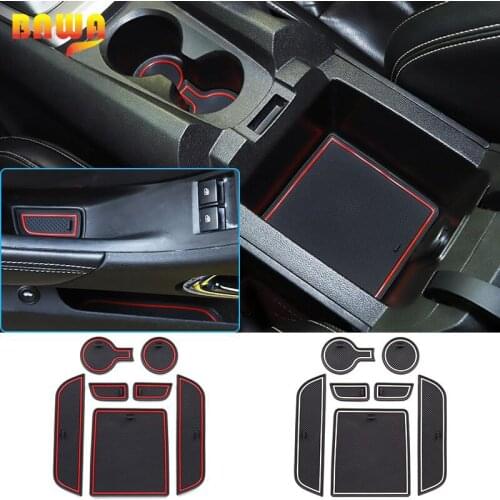 BAWA Car Interior Gate Slot Mats Door Groove Pads Car Mats Decoration Trim For Chevrolet Camaro 2012-2016