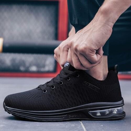 Damyuan Men Shoe Air Cushion Sneakers for Man Breathable Mesh Mens Casual Shoes Black Male Outdoor Tennis Sports Shoes Plus 47