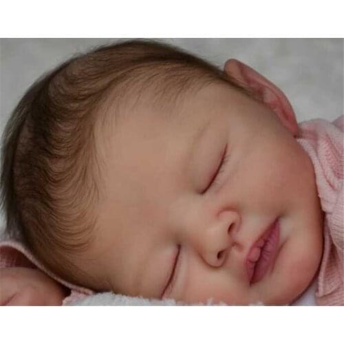 NPK 21inch Big Baby Reborn Doll Kit Sleeping Dallas Unifished Doll parts