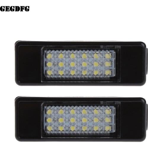 2pcs 18 LED License Plate Light Lamp For Peugeot 207 307 308 Citroen Berlingo 2004-2009 C3 C4 C5 C6 5D