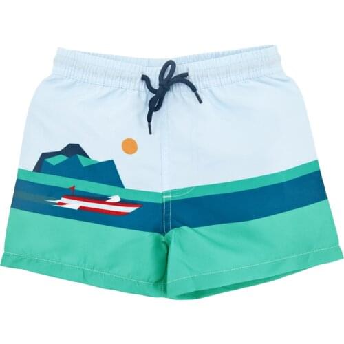 Honeyzone Summer Seaside Biue Surfing Surfboard Beach Shorts For Kids Men Quickdrying Casual Shorts Children Шорты Для Мальчика