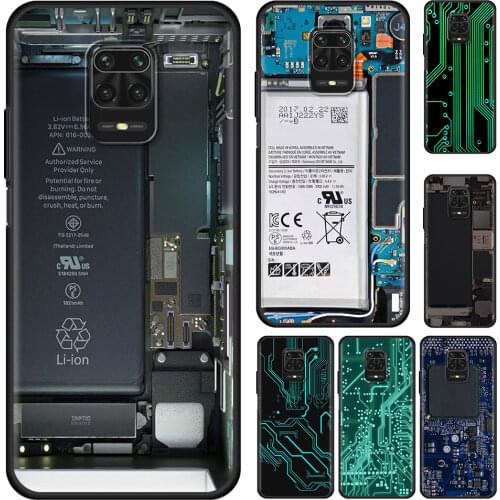 Computer Motherboard board Cell Phone Case for Xiaomi Redmi Note 9S 9 4G 8 10 Pro 7 8T 9C 9A 7A 8A K40 Cover Coque