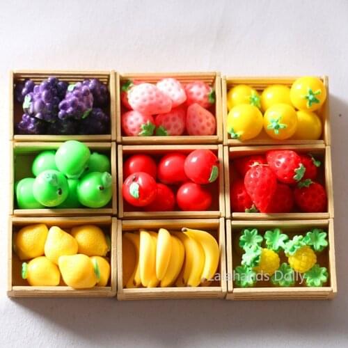 Mini Doll House Simulation Fruit Miniature Food Playing Model OB11 Doll House DIY Shooting Props