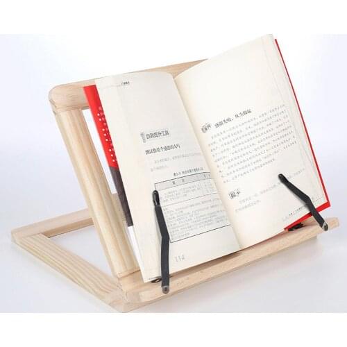 New Universal Wooden Frame Reading Bookshelf Bracket Tablet Laptop Stand Holder Rack Wood Book Table