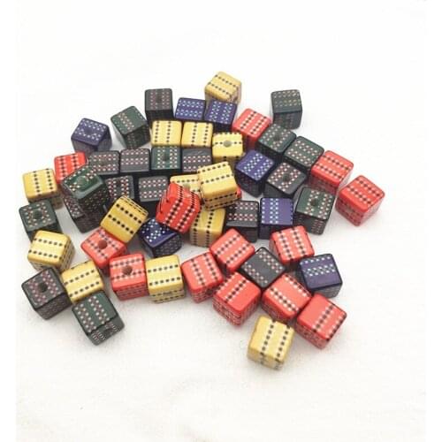 New arrival! Mix color 13mm 50pcs Acrylic Six-sided cube beads for earrings,Earring parts,jewelry findings