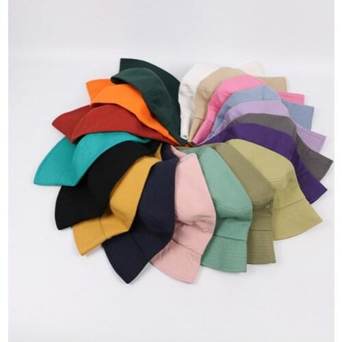 2020 New 18 Colors bucket hat for man woman casual outdoor sun hat panama hat beautiful colors for girls student