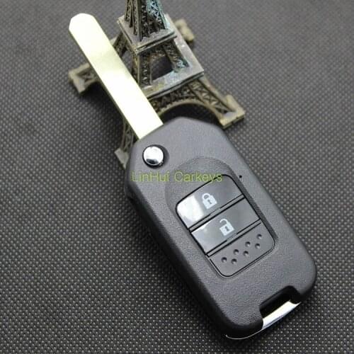 PINECONE for HONDA FIT XRV CITY CIVIC VEZEL GREIZ Key Case 2 Buttons Uncut Blade Modified Remote Key Cover Shell 1 PC