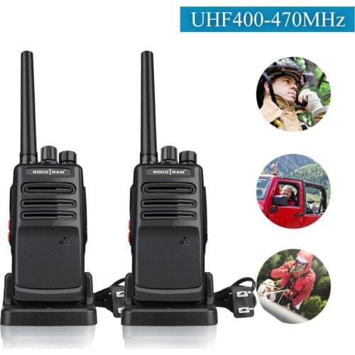 2PCS Portable Two Way Ham Radio Walkie talkies Outdoor Handheld UHF Security Rechargeable Li-ion Battery VOX Long Range 1 Pair