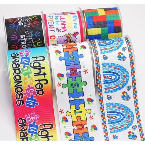 DIY Handmade Materials Printed Grosgrain Ribbon 50 Yard Per Size 54186