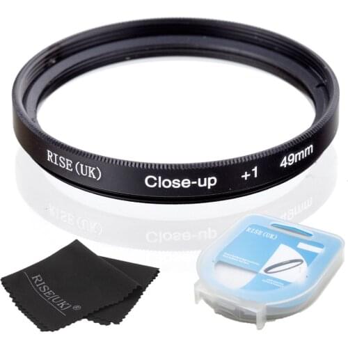 RISE(UK) 49mm Close-Up +1 Macro Lens Filter for Nikon Canon SLR DSLR Camera + filter case +gift