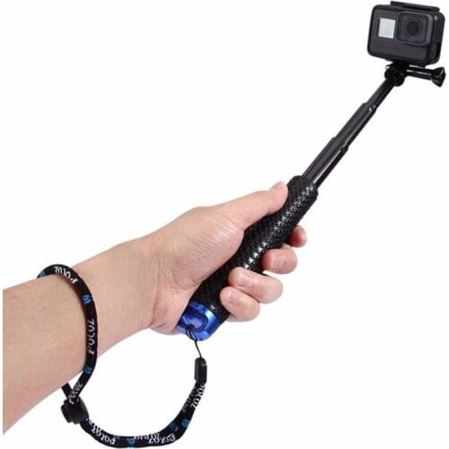 PULUZ Camera Selfie Stick With Strap Action Camera Accessories For Gopro Hero 8 7 6 4 3+ SJCAM Xiaomi YI 4k EKEN Action Camera