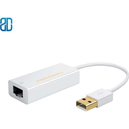 USB to Network Adapter USB 2.0 to 10/100 Fast RJ45 Ethernet LAN Network Adapter Compatible with MacBook Pro, Surface Pro 6 etc