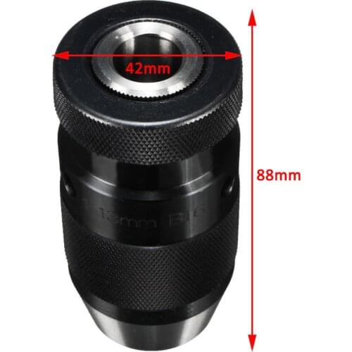 B16 0-13mm Keyless Lathe Drill Chuck Self-Tightening Light Duty Taper 1/32"- 1/2" For Lathe Electric Drill CNC Machine Tool