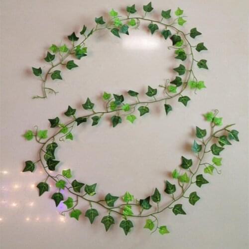 Party Supplies 1 pcs 2.4M Home Decor Artificial Ivy Leaf Garland Plants Vine Fake Foliage Flowers Creeper Green Ivy Wreath TSL1