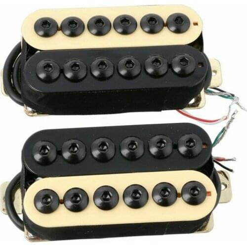 1 Set Zebra High Output Invader Humbucker Ceramic Magnet Electric Guitar Neck and Bridge Pickup
