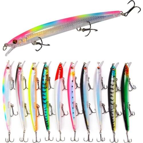 10pcs/lot 13cm 15g Multi-Colors Floating Bionic Big Fishing Minnow Lure Artificial Hard Bait Swimbait Fishing Lures Tackles