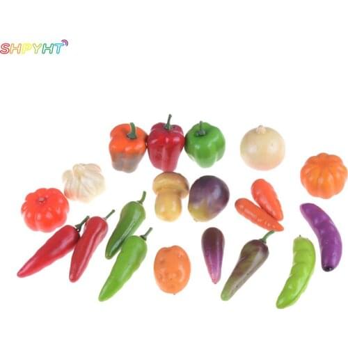 10 Pieces Mini Dollhouse Miniatures Accessories Mini Fruits Vegetable Food Doll Room Doll House Kitchen Decor Kits High Quality