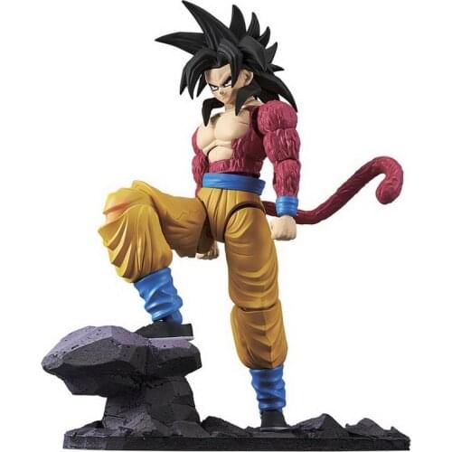 16cm BANDAI Assembly model Figure-rise Dragon Ball Super Saiyan 4 GT Son Goku Anime characters Action PVC Collection Model Toy A