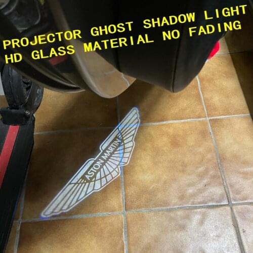 2pcs For ASTON MARTIN DB9 DB11 DBS DBX V8 V12 Vantage Car HD No Fading LED Door Welcome Light Projector Ghost Shadow Light