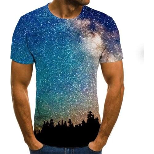 2020 3D funny T-shirt mens clothing psychedelic printed casual short sleeve T-shirt mens street T-shirt men