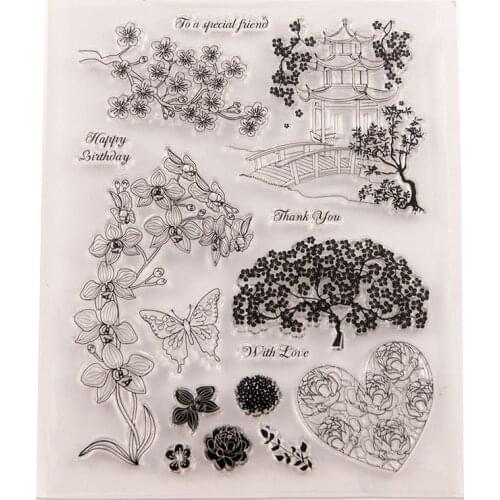 2020 flower Love lace Clear Stamps DIY Scrapbooking Craft Supplies Silicone Seal Custom Photo Album ink pad Stamping